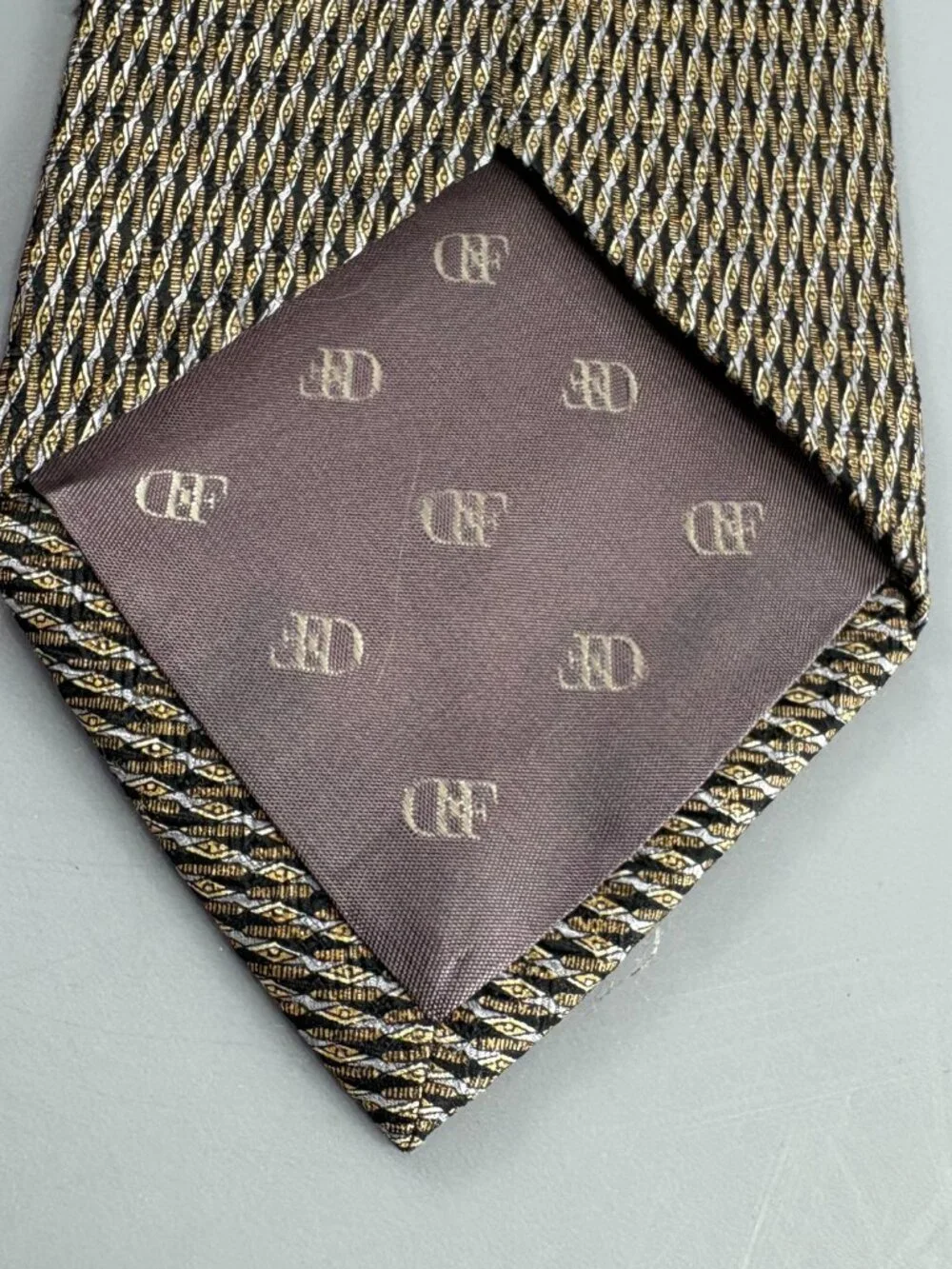 Daniel De Fasson Tan / Black Men's Tie 4